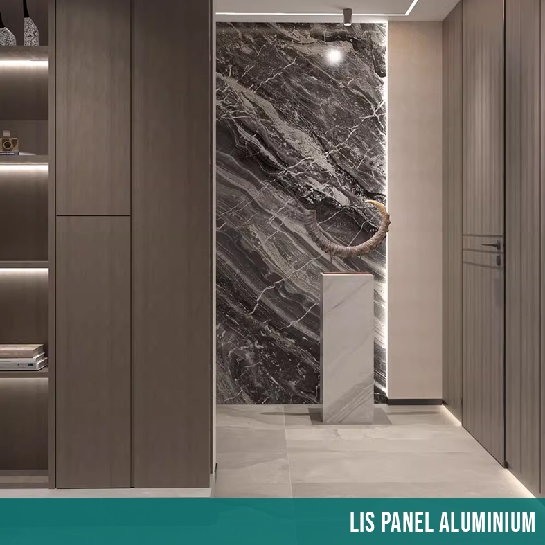 RB LIS PANEL ALUMINIUM, Untuk Wallboard, Sheetboard Aksesoris Rumah Modern Lis U, T, W, F) 5/8MM