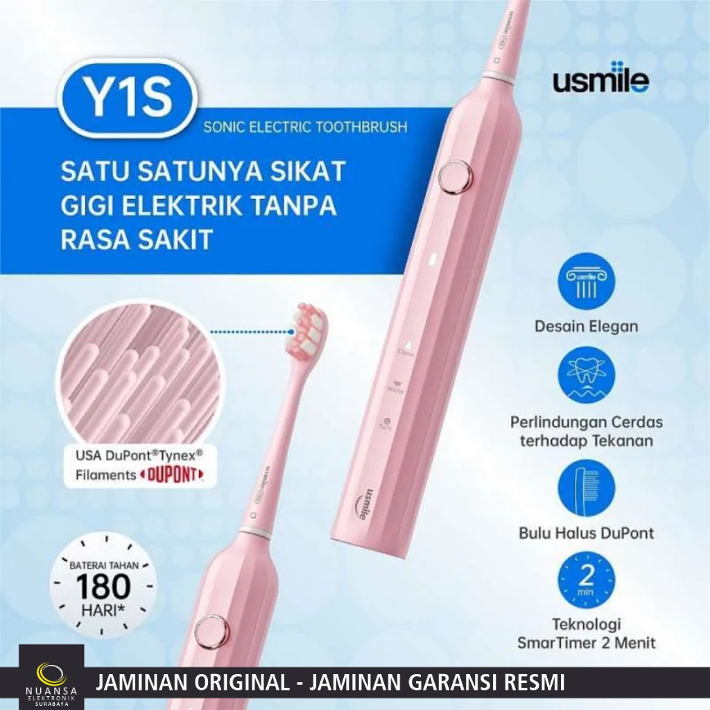 USMILE Y1S Sonic Electric Toothbrush Roman Column Design Rechargeable Sikat Gigi Elektrik