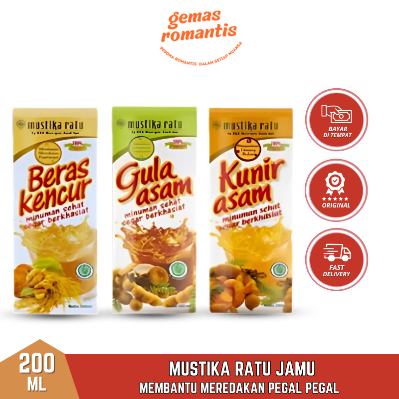 

Mustika Ratu Gula asam Beras kencur Kunir Asam 200 ml