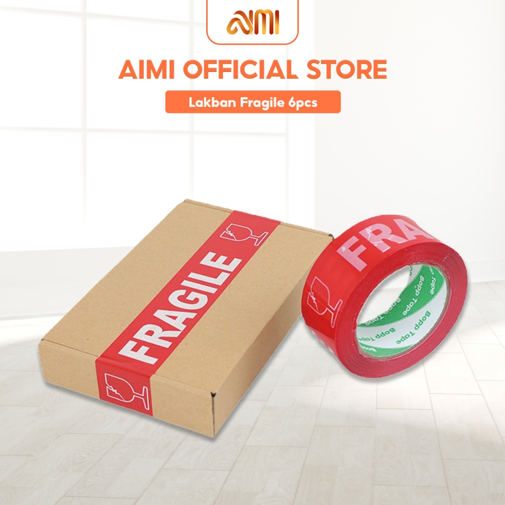 

Lakban Fragile Merah 90Yard x 48mm – Isolasi Tape – Packing Aman – Aimi Official