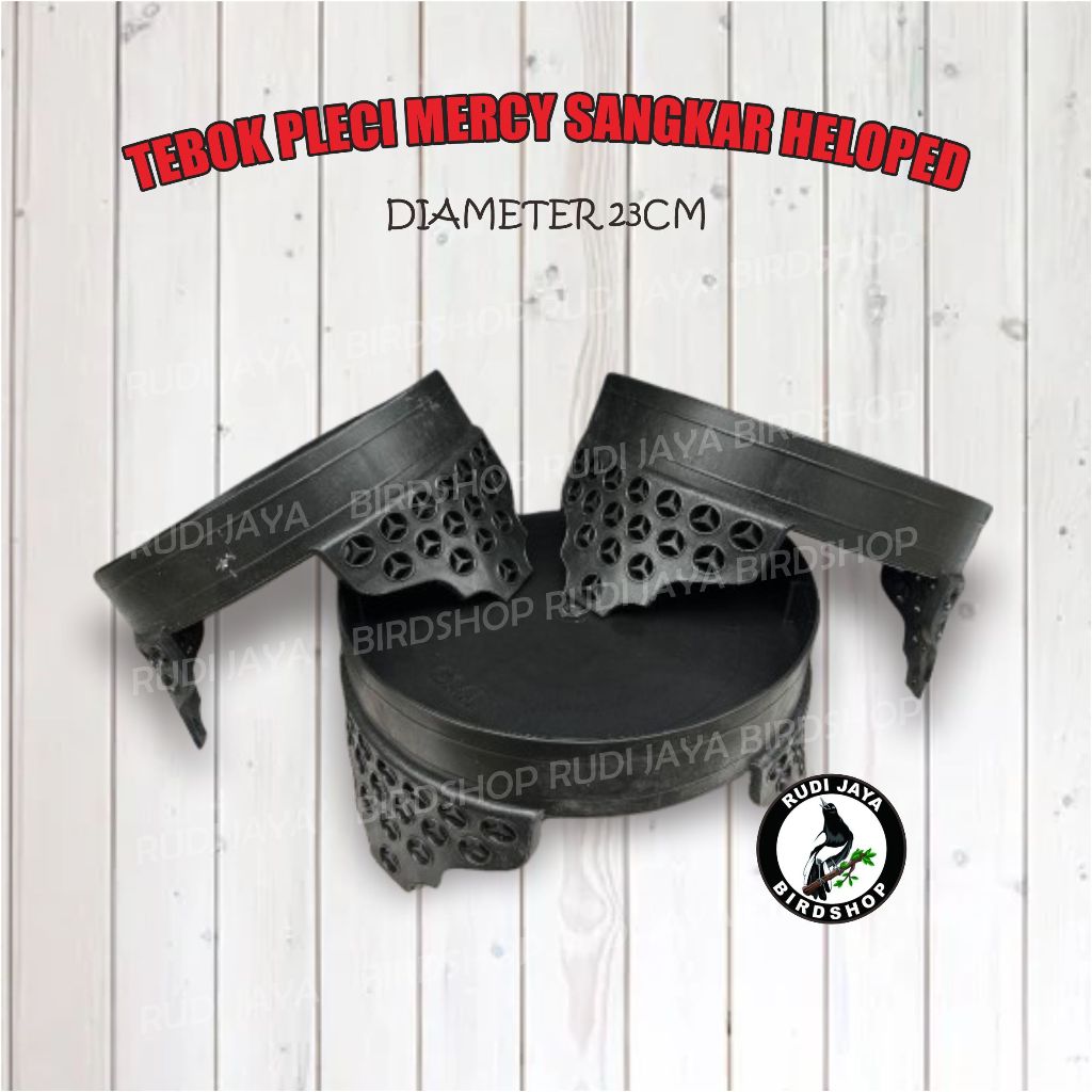 TEBOK PLECI MERCY SANGKAR HELOPED DIAMETER 23 CM BAHAN PLASTIK TEBAL MOTIF MERSI KANDANG BULAT BESI