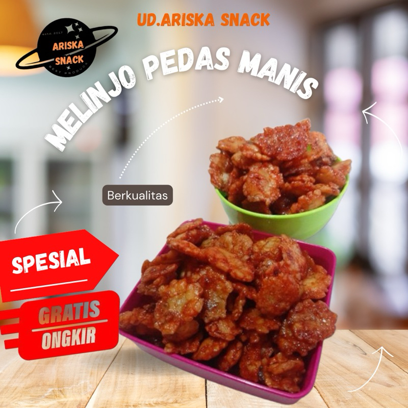 Emping Melinjo Pedas Manis Snack Kiloan Emping Melinjo Emping Melinjo Geprek Pedas Manis