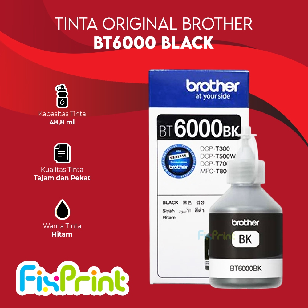 Brother BT6000BK Tinta Botol BT-6000BK BT6000 BT 6000 BK