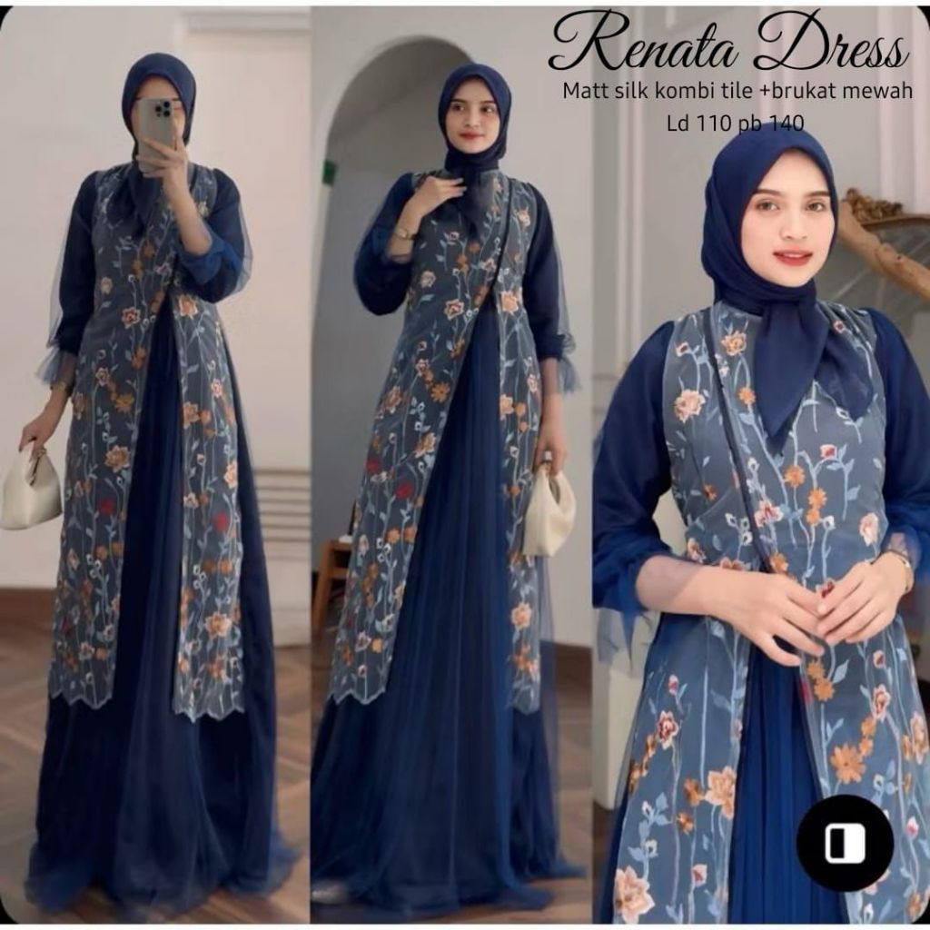 RENATA DRESS KEKINIAN TERBARU (LABEL MADANI)