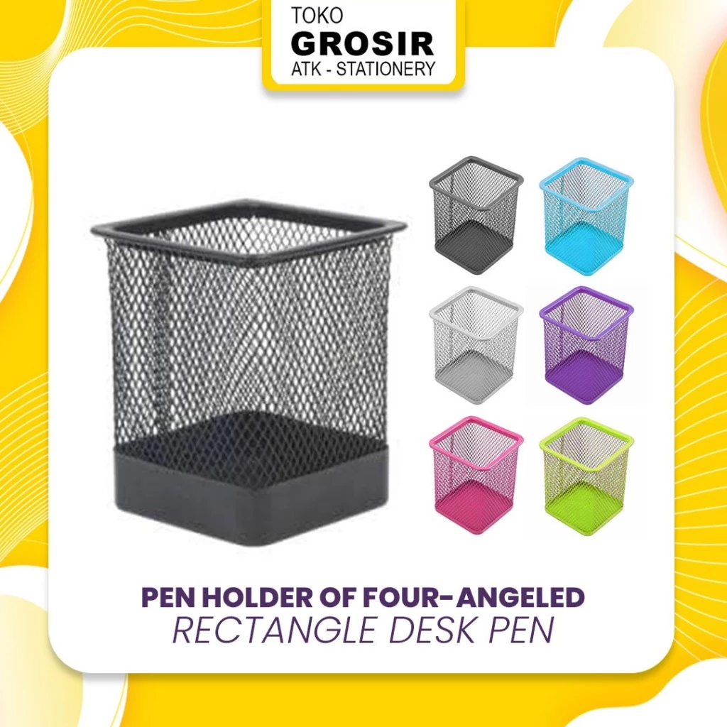

(LIVE) PEN HOLDER DESK RECTANGLE / Pen Holder of Four-angeled / Rectangular Pen Desk / Rak Pensil Kotak PS 06 BL / PS 07 SL / PS 05 CO