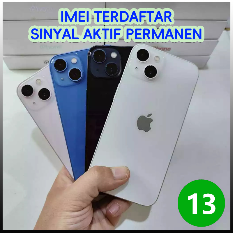 BC iPhone 13 /iPhone 13 Mini 128GB丨256GB丨512GB IMEI Terdaftar Beacukai Sinyal Permanen丨Second Origin