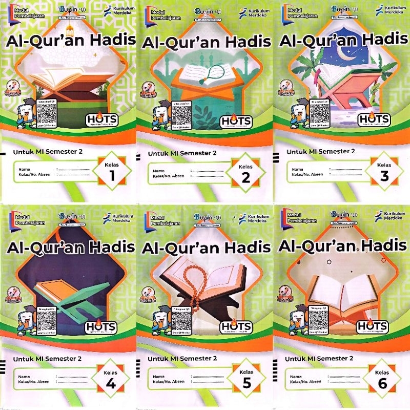 LKS MI AL QURAN HADIS KELAS 1 2 3 4 5 6 SEMESTER 2 KURIKULUM MERDEKA TA 2024 2025 BUPIN