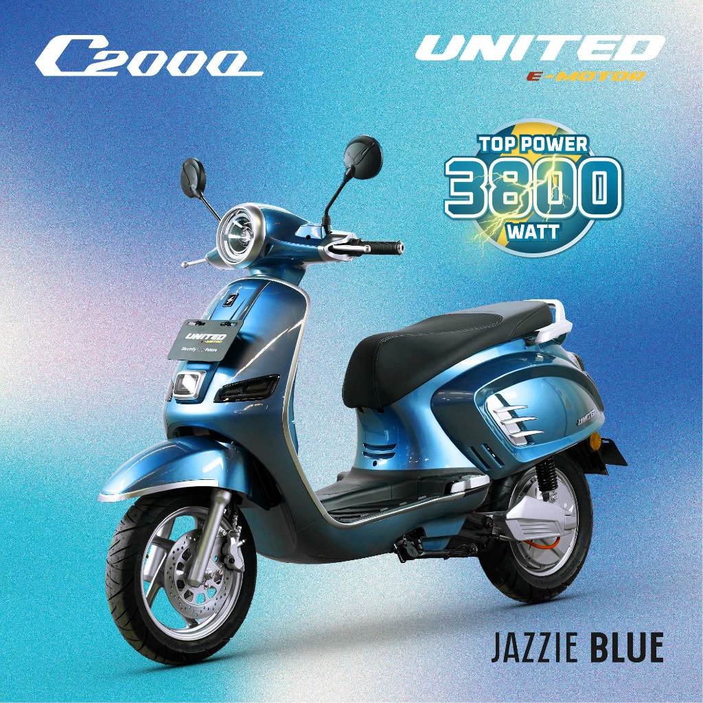 UNITED E-MOTOR Motor Listrik C2000 - OTR JABODETABEK