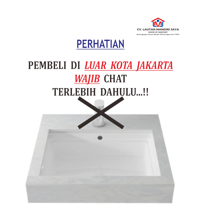 CARGO JNE Wastafel TOTO LW740J BODY ONLY Under Counter Lavatory