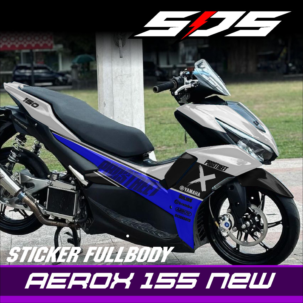 (COD) Decal Sticker AEROX 155 New Connected Full Body - Stiker Striping Aerox Full Blok Prostreet
