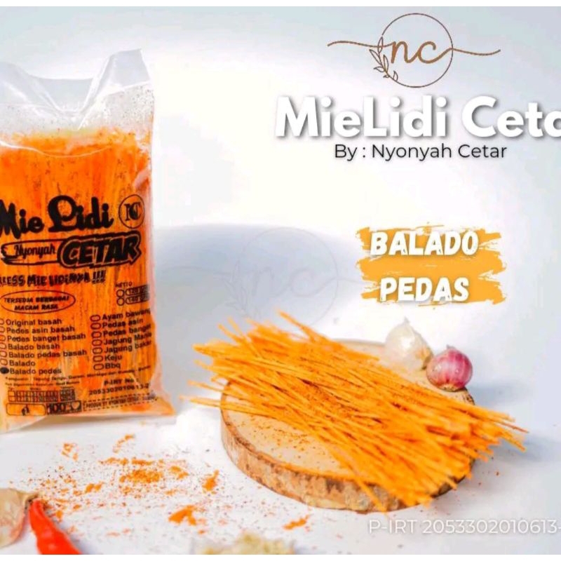 

(Bendit 2 pcs) Mie Lidi Cetar Bumbu Kering 150 gr/ Mie Lidi Pedas / Mie Lidi Kering