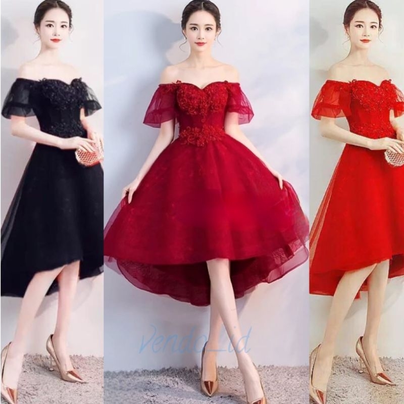 sabrina dress floral lace tulle tutu dress premium europe paris dress gaun pesta wedding party event