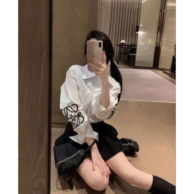 KEMEJA LENGAN PANJANG BORDIR LOEWEE