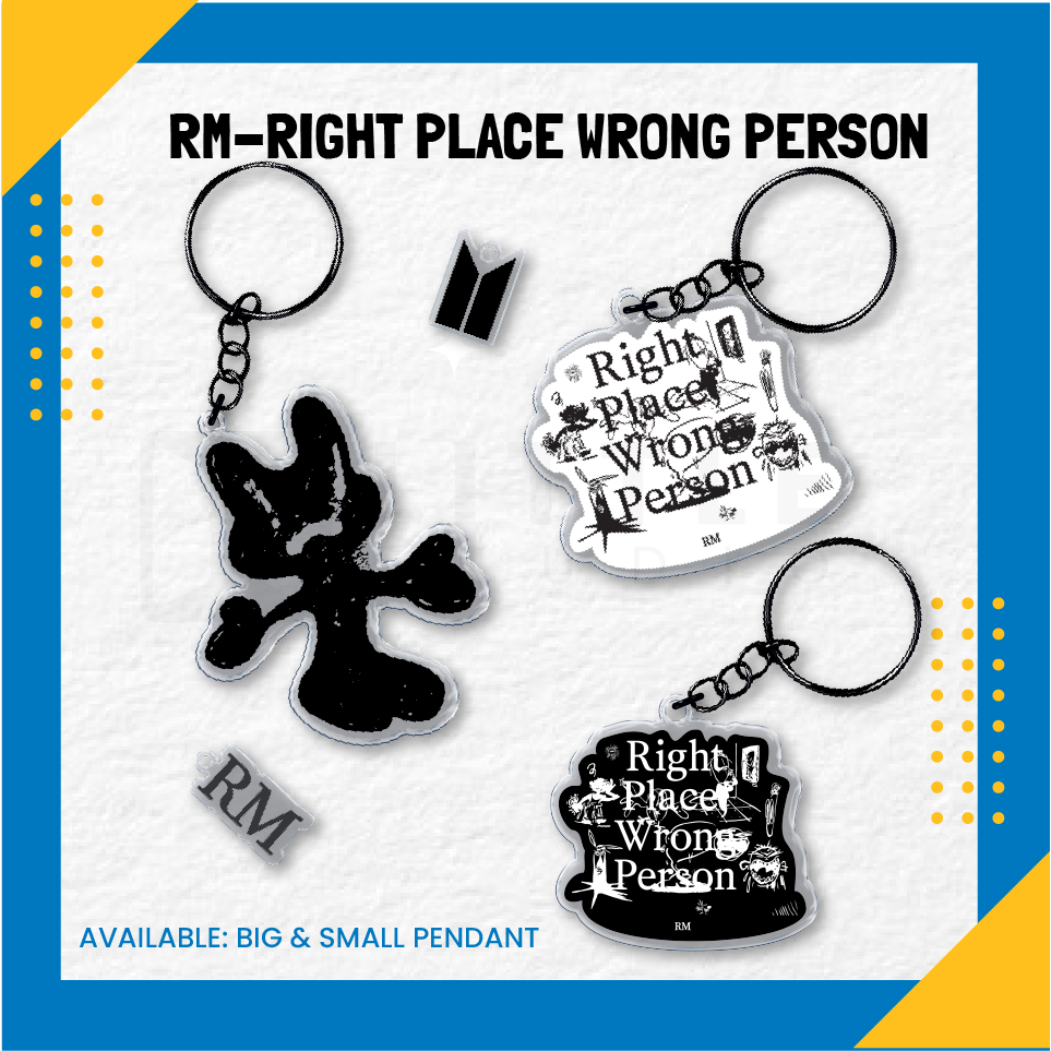 Keychain RM Right place wrong person Free Sticker