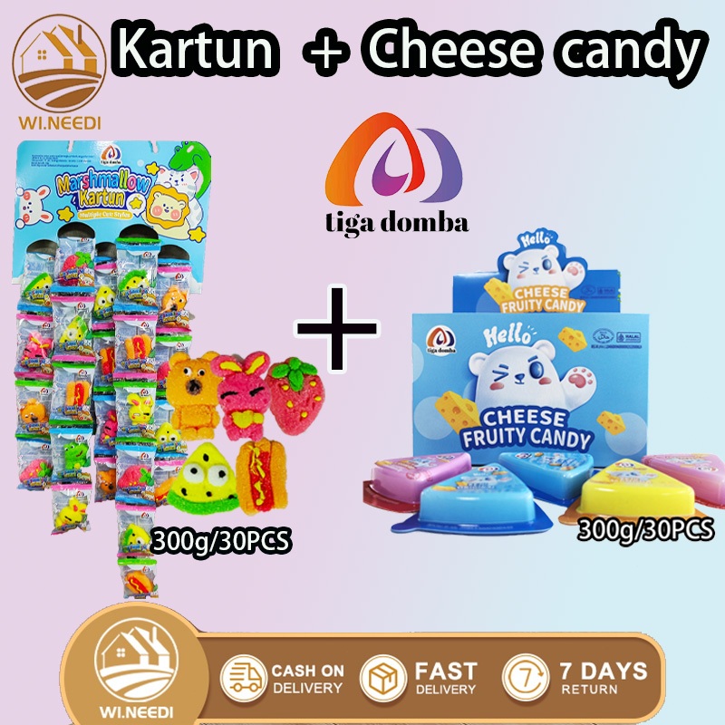 

Marshmallow Rasa Buah Segar Berbentuk Kartun Permen Kapas Permen Permen Keju & Buah Aneka Rasa Set Makanan Ringan Permen