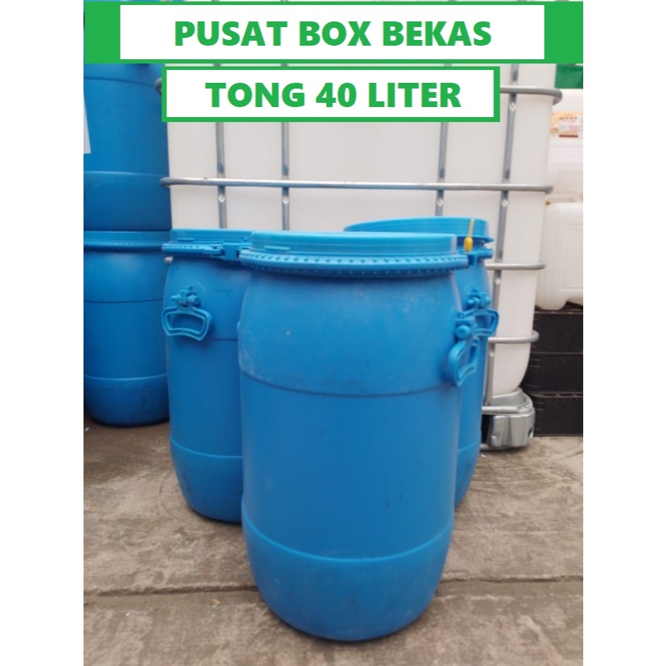 Tong Drum Bekas Gula Tong Foodgrade Tong Bekas Makanan Tong Sampah 40L Tempat Sampah 40kg Tong Sampa