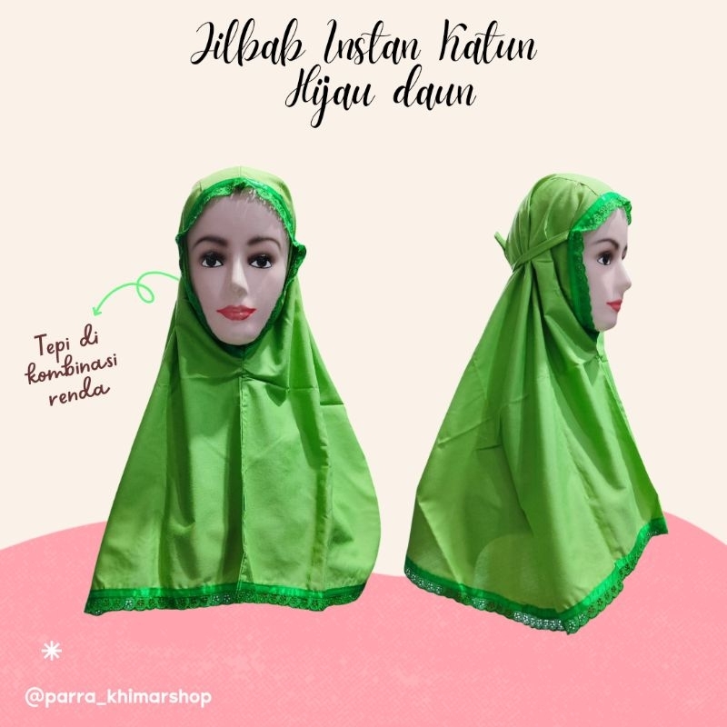Jilbab Instan Hijau Daun