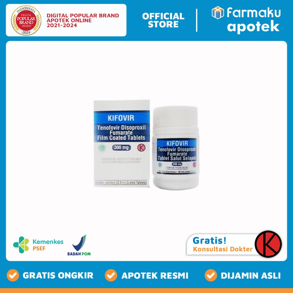 Kifovir 300 mg Botol 30 Tablet - HBK