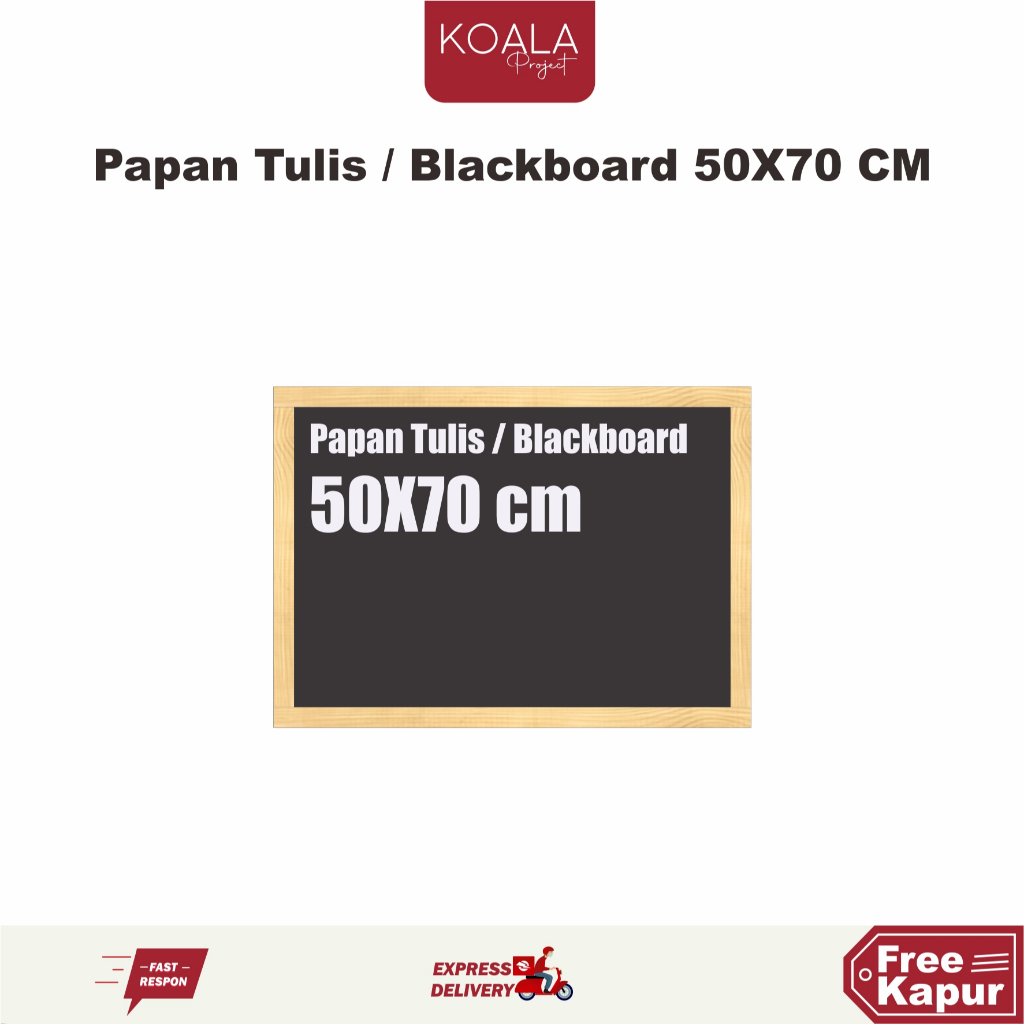 

PAPAN TULIS KAPUR HITAM BLACKBOARD 50X70 CM - KOALA PROJECT v1