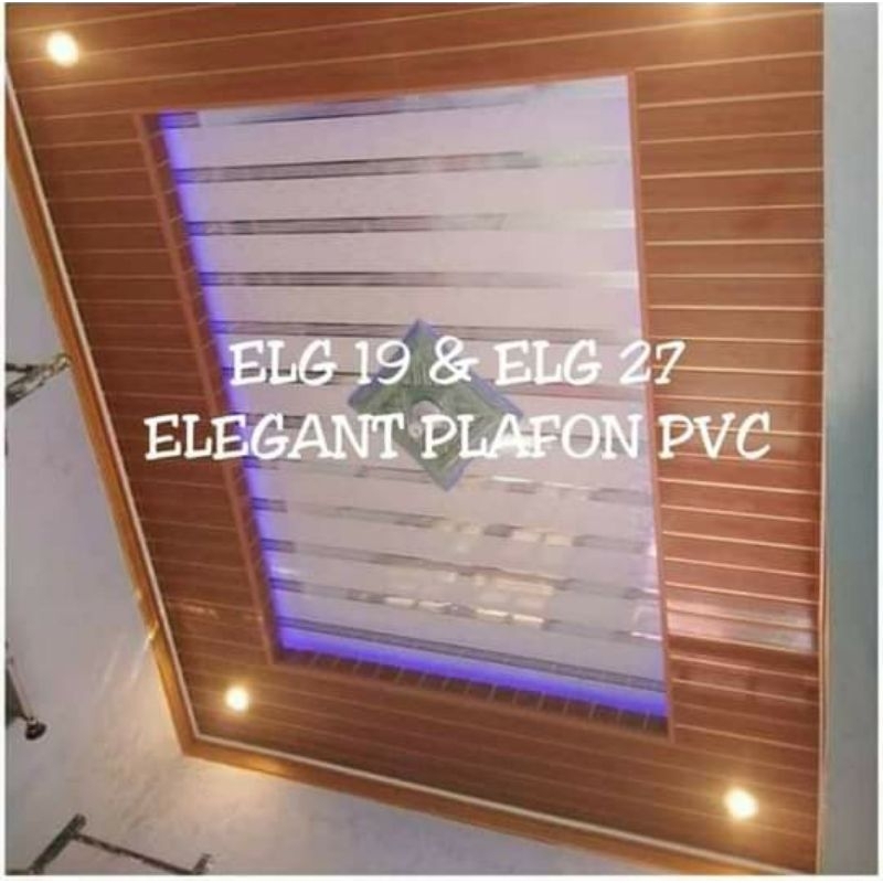 Plafon Minimalis /Elegant Plafon PVC /Panel Plafon PVC Aplikasi 5 meter dan 6 meter (Jual Per-Dus Is