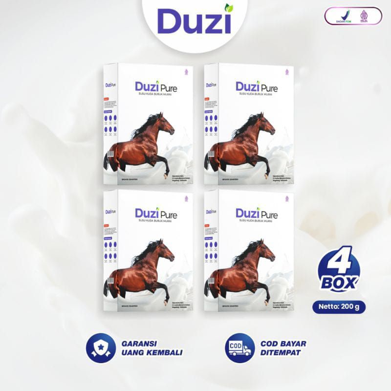 

Paket 4 Box Duzi Pure Spesialisasi Susu Kuda Herbal Bubuk Asli Lombok