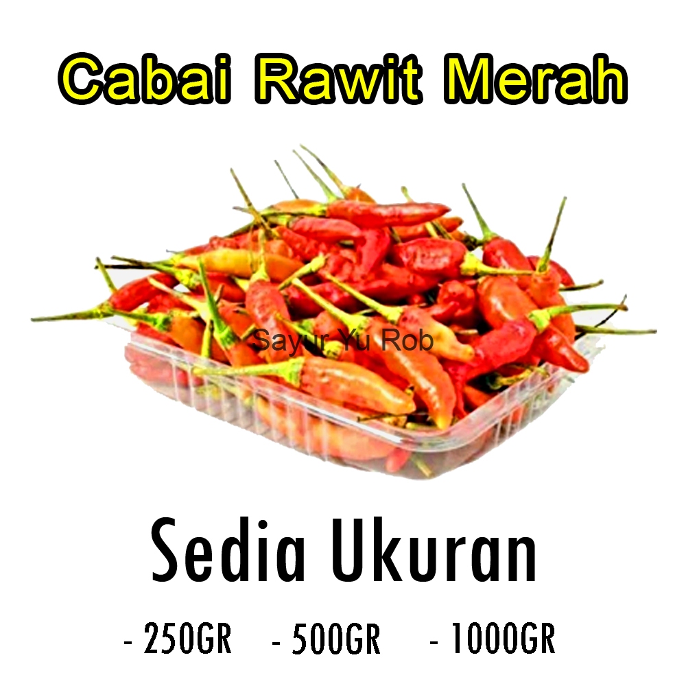 

Cabe / Cabai Rawit Merah Sayuran Segar ukuran 250gr /500gr /1000gr