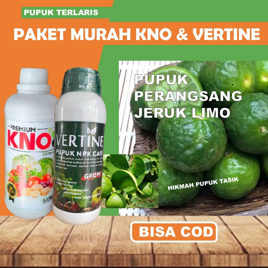 PROMO 2 BOTOL PAKET KNO & VERTINE PUPUK PERTUMBUHAN JERUK LIMO PALING LARIS ISI 500 ML OBAT ORGANIK 