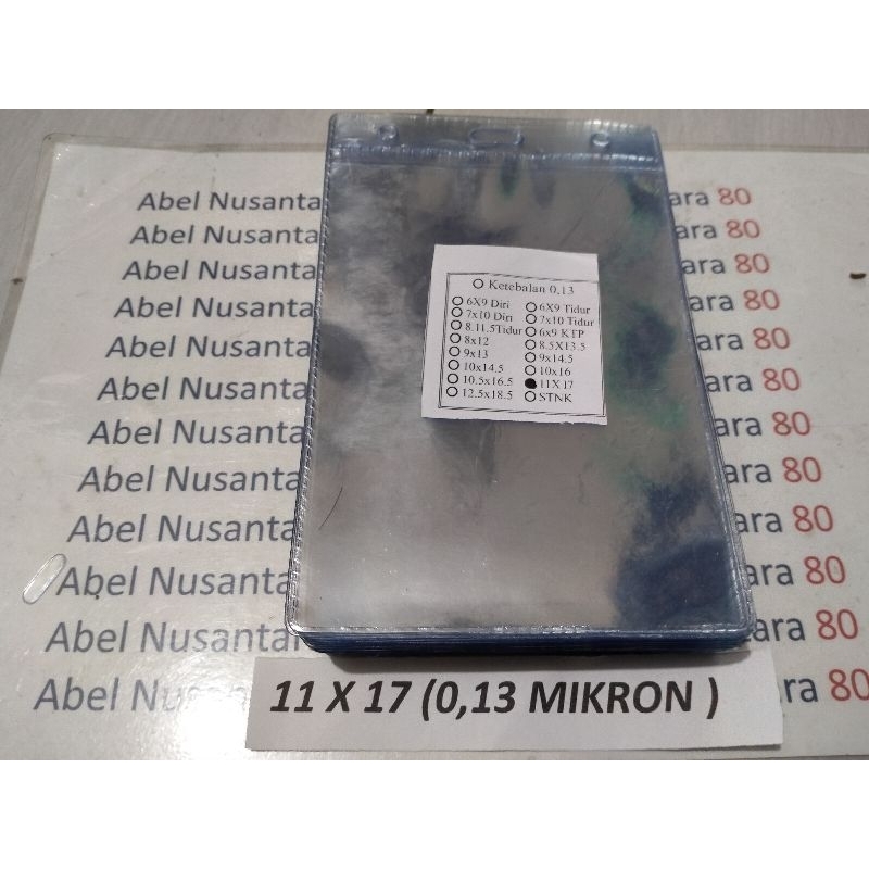 

plastik panitia tebal 0, 13 mikron Uk 11x17 cm isi 100 pcs