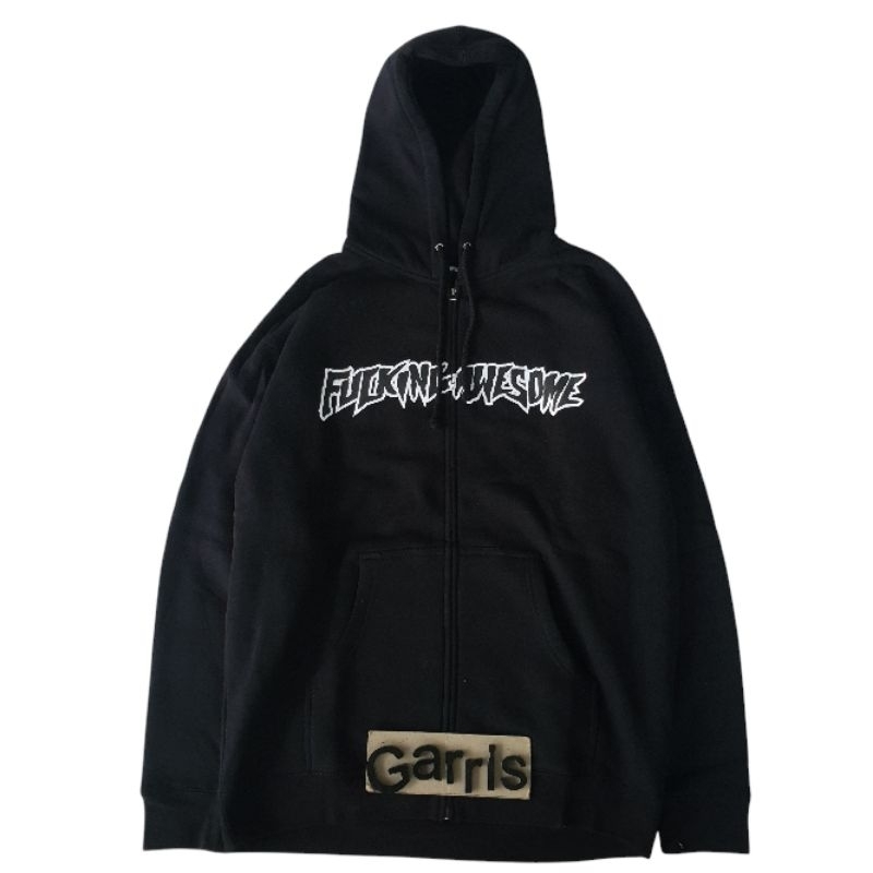 FUCKING AWESOME STAMP LOGO ZIP HOODIE - BLACK