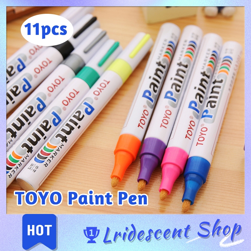 

LRI Asli Spidol Warna Spidol Ban TOYO Paint Marker Paint Tahan Air dan Anti Luntur Tahan Air 2.8MM