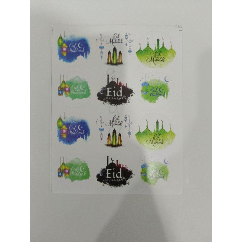 

Sticker Eid Mubarak 12pcs & 9pcs