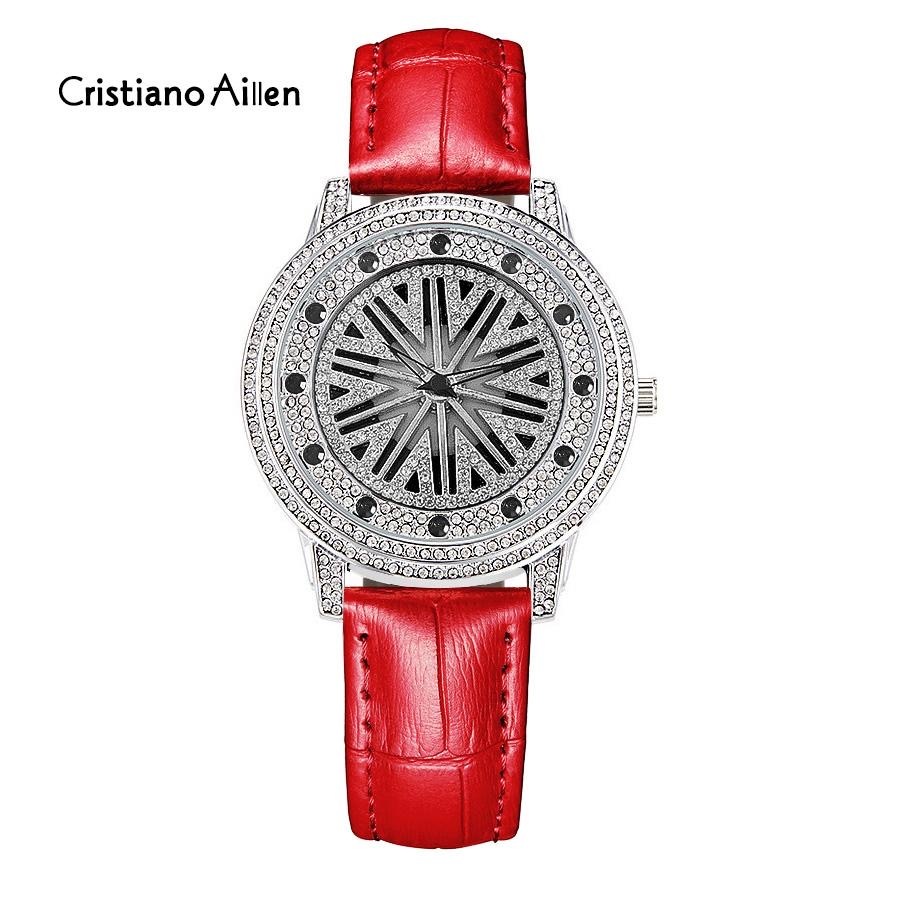 JAM TANGAN WANITA CRISTIANO AILLEN 0879 TALI KULIT ORIGINAL