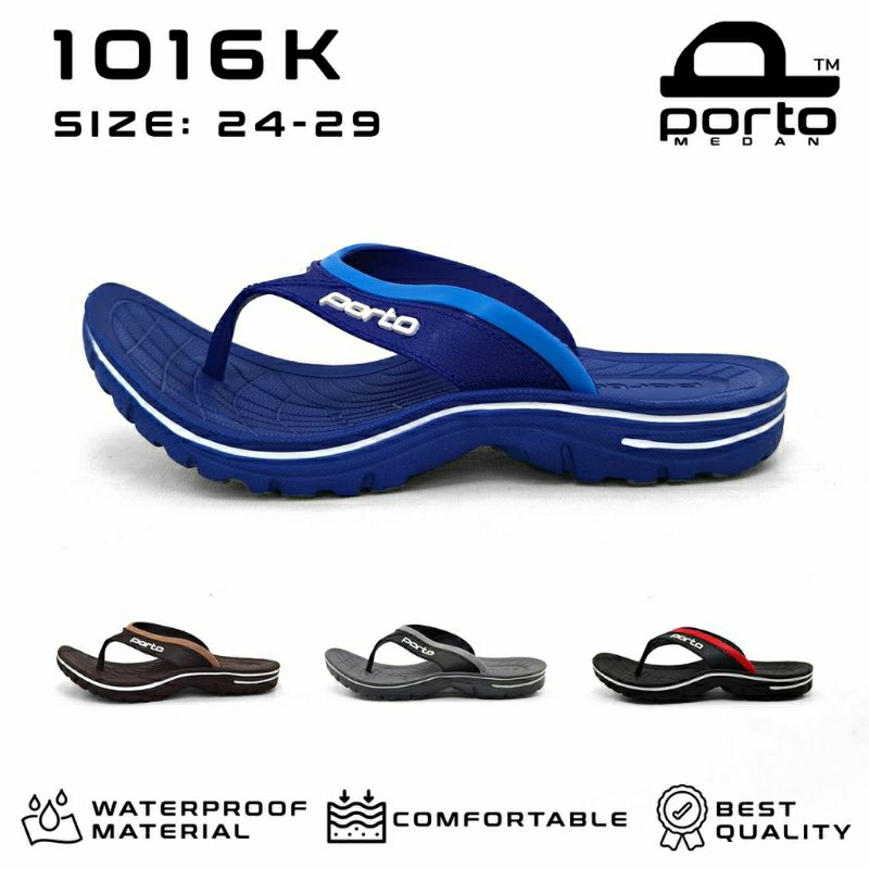 Porto 1016K Sandal Anak Jepit Karet Stylish