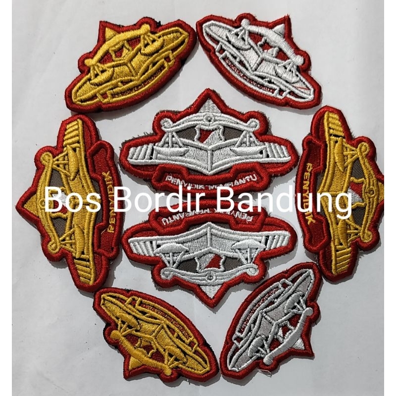 logo penyidik dan penyidik pembantu bordir timbul