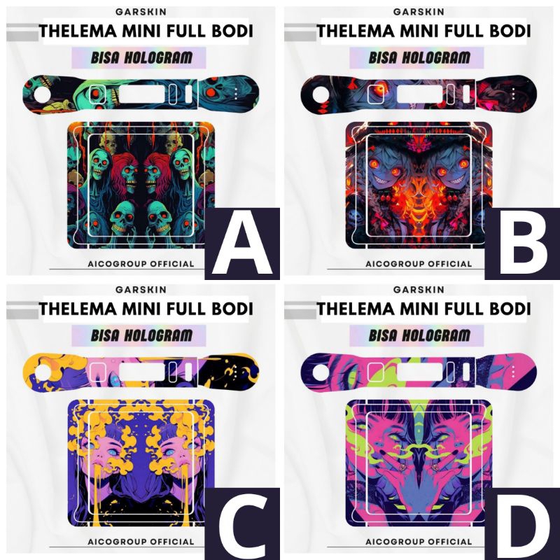 Garskin Thelema Mini Full Body Hologram & Non Hologram Bisa Custom