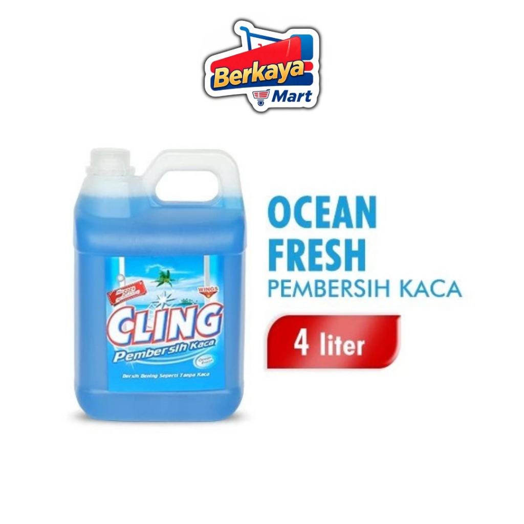 Cling Biru Pembersih Kaca Jerigen 4 Liter