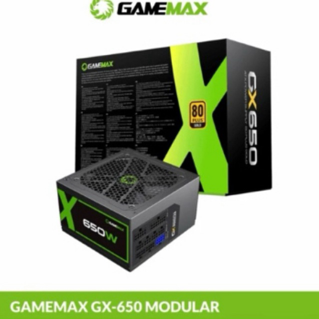 PSU GAMING GAMEMAX GX-650 650W 80+ GOLD MODULAR