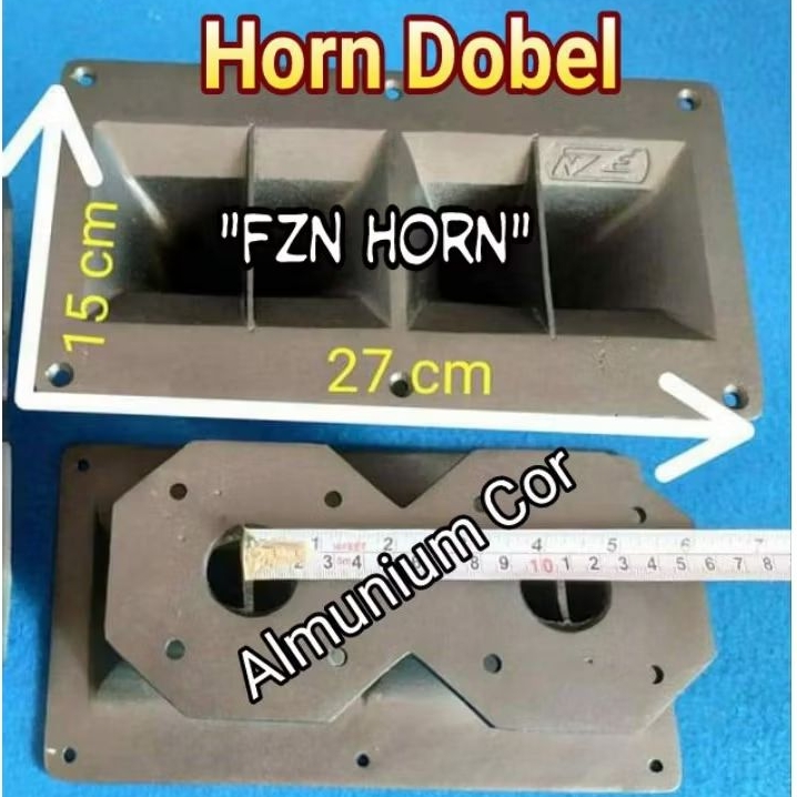 Horn Tweeter double 15x27 Almunium - Corong tweter driver twiter speaker