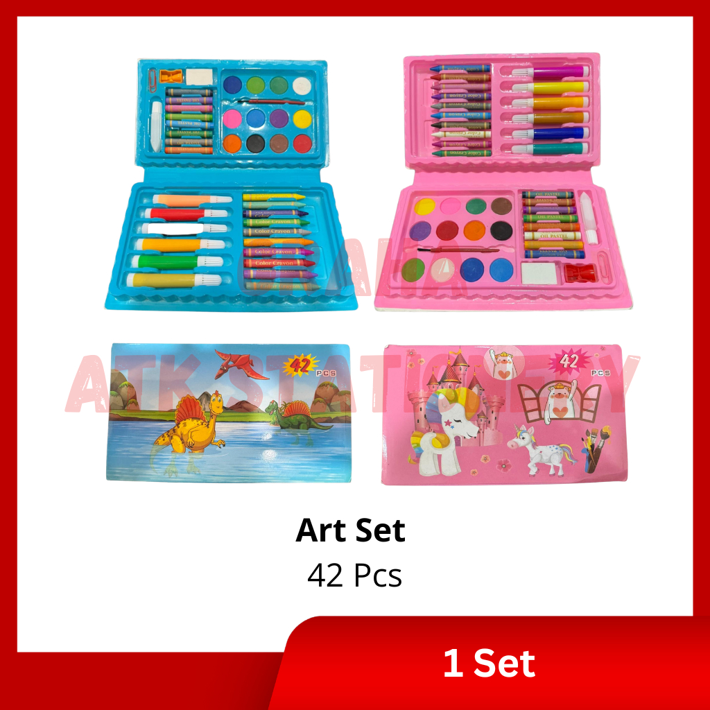 

Art Set 42 Pcs / Crayon Set 42 Pcs / Alat Mewarnai Set 42 Pcs / Alat Lukis Set Menggambar 42 Pcs
