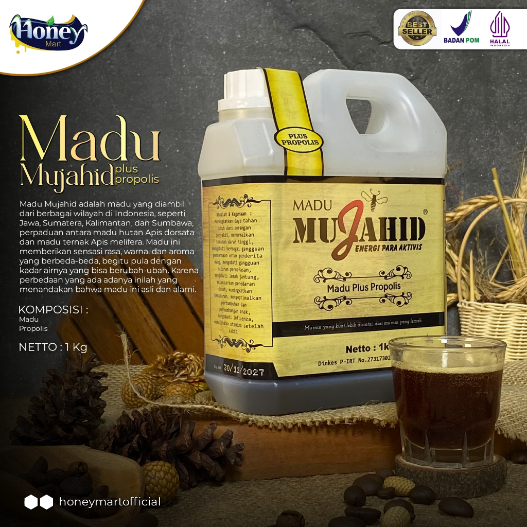 

Madu Mujahid Original - Pure Honey with Propolis Netto 1Kgram