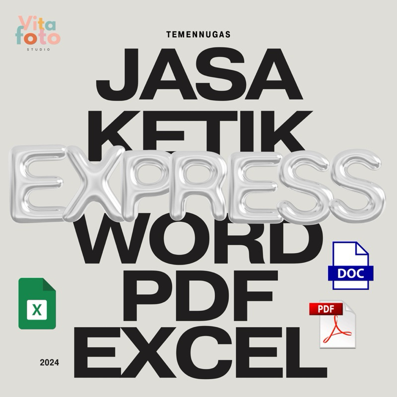 Jasa Ketik Sale Langsung Jadi (Express) berupa word|PDF|excel dan lain lain
