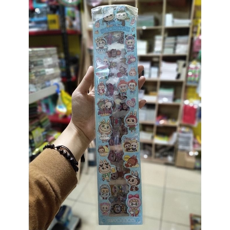

20 pcs \ stiker ukuran panjang 30cm \ stiker labubu \ stiker viral \ stiker karakter \ stiker botol