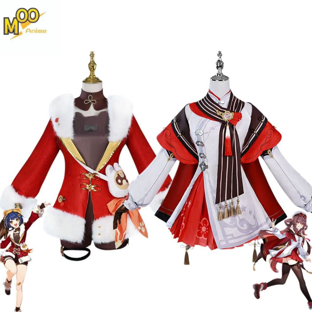 Genshin Impact Lantern Rite cosplay costume HuTao Cherries Snow Laden cosplay and Xiangling New Year