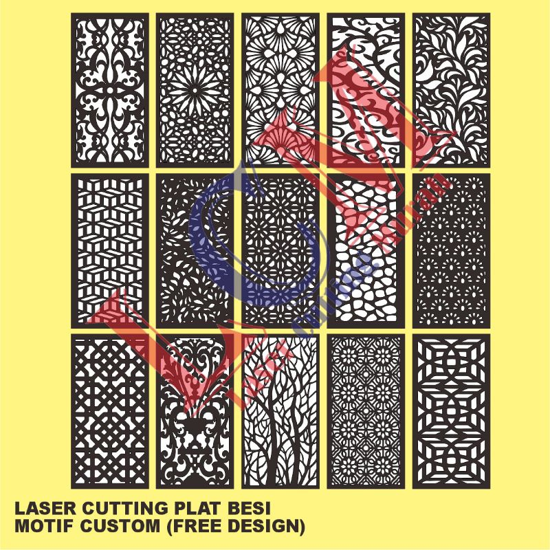 Laser Cutting Motif Custom Free Design | Jasa Laser Cutting Plat Besi