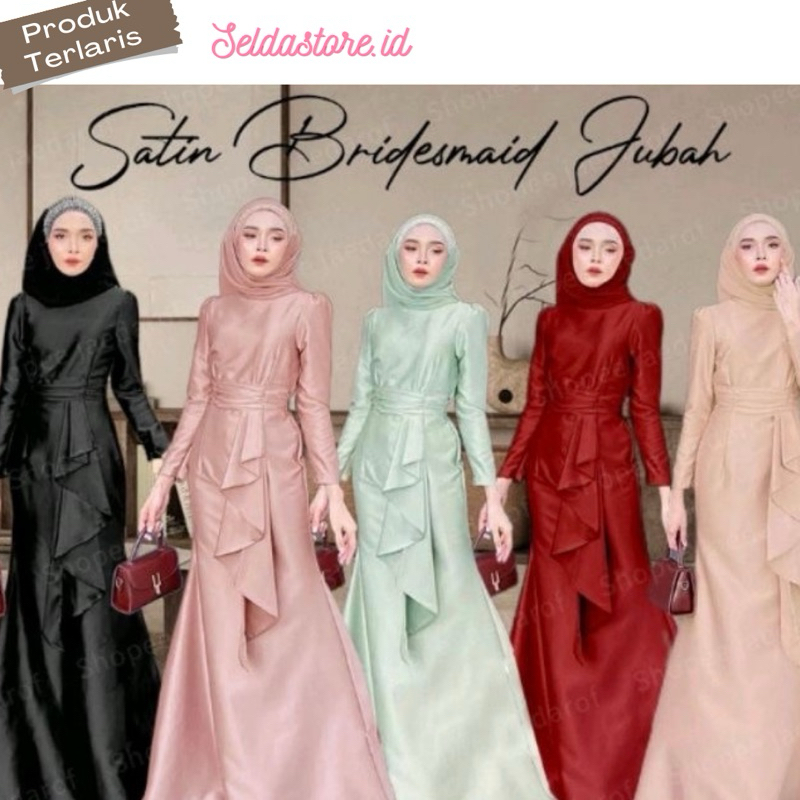 Dress Bridesmaid Malaysia DRESS SATIN BAJU GAMIS MURAH BAJU WANITA BAJU MELAYU