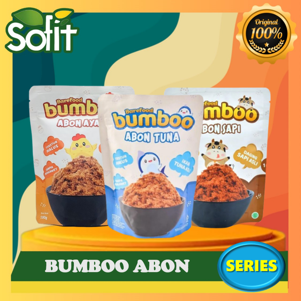 

Bumboo Abon 90gr - Abon Bayi - Sapi - Ayam - Tuna 75gr - BB Booster - Mpasi Anak - Tanpa MSG - Sofit