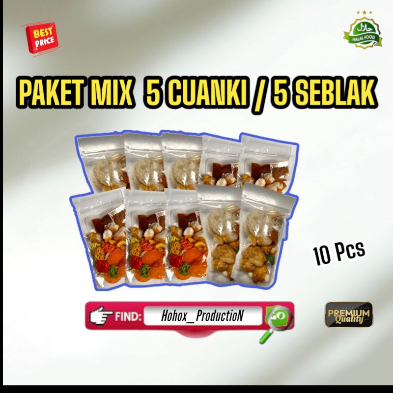 

BUNDLING 10 PCS / 5 CUANKI / 5 SEBLAK KUAH PEDAS