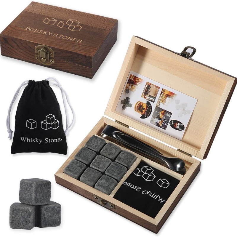 1Set Dry Whiskey Stone Ice Cubes Reusable Ice Cube Whisky Stone