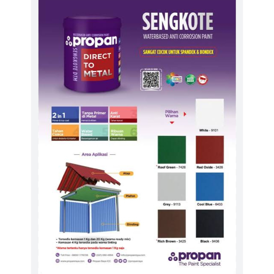 cat sengkote 1 kg seng galvanis