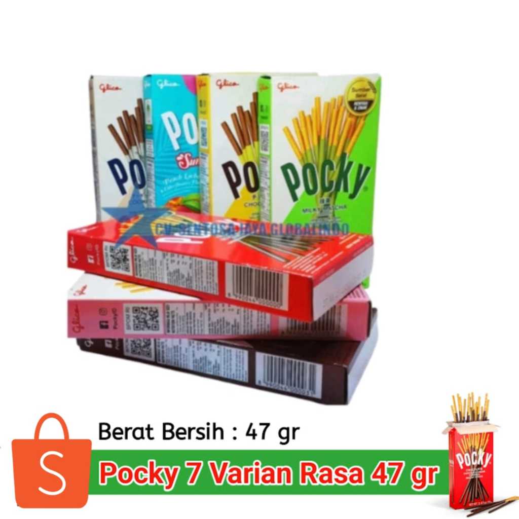 

Pocky 47 gr [5 Rasa] Chocolate | Strawberry | Double Choco | Matcha | Cookies Cream